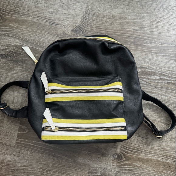 Steve Madden Black and Yellow Backpack - Picture 1 of 3